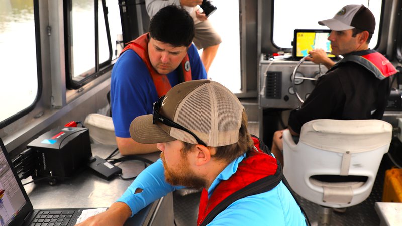 Biologists use ocean technology at DeGray Lake to study baitfish population