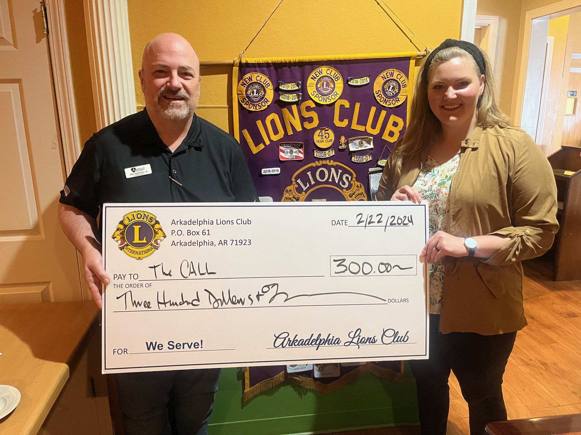 Arkadelphia Lions Club gives to The CALL