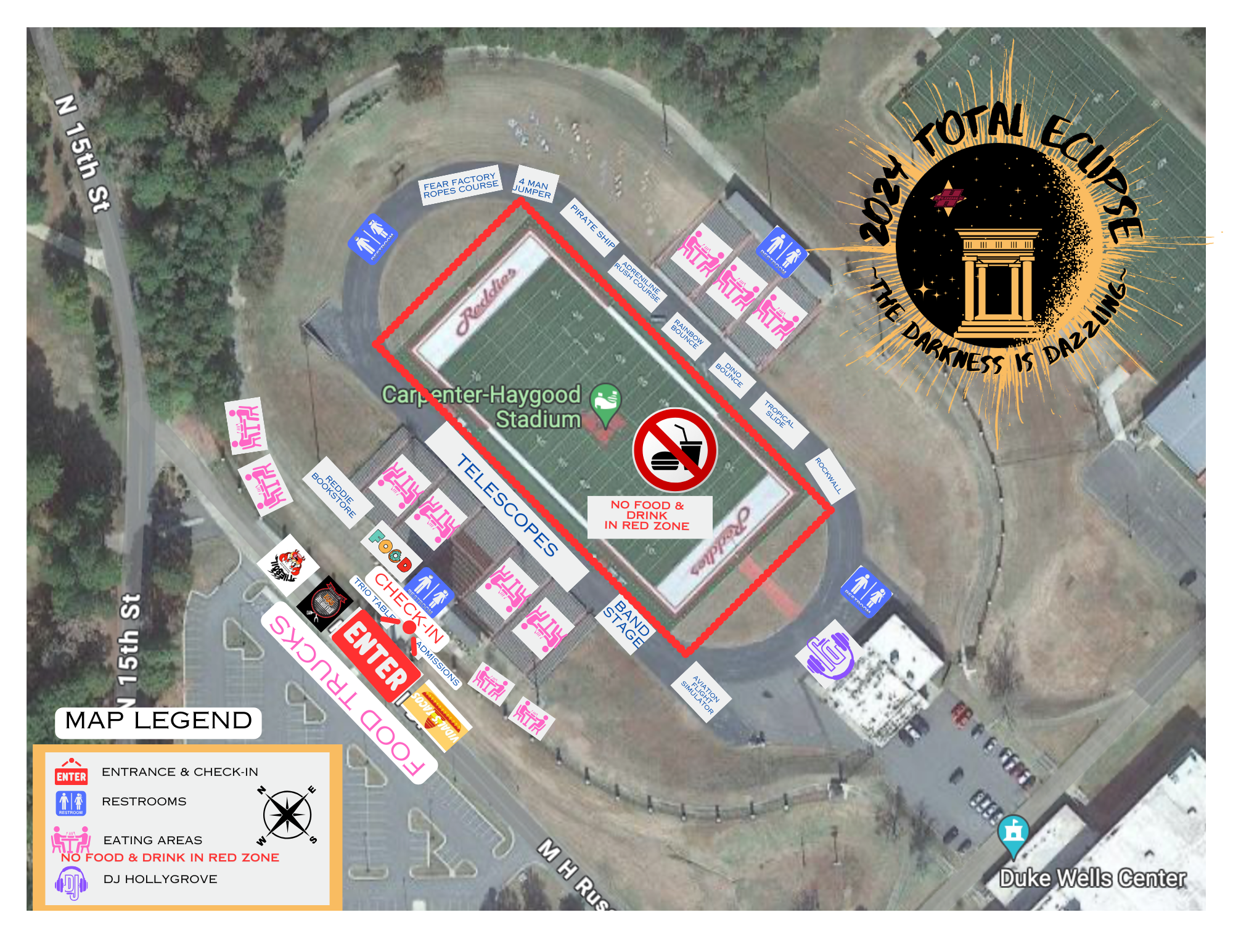 Map of HSU eclipse event