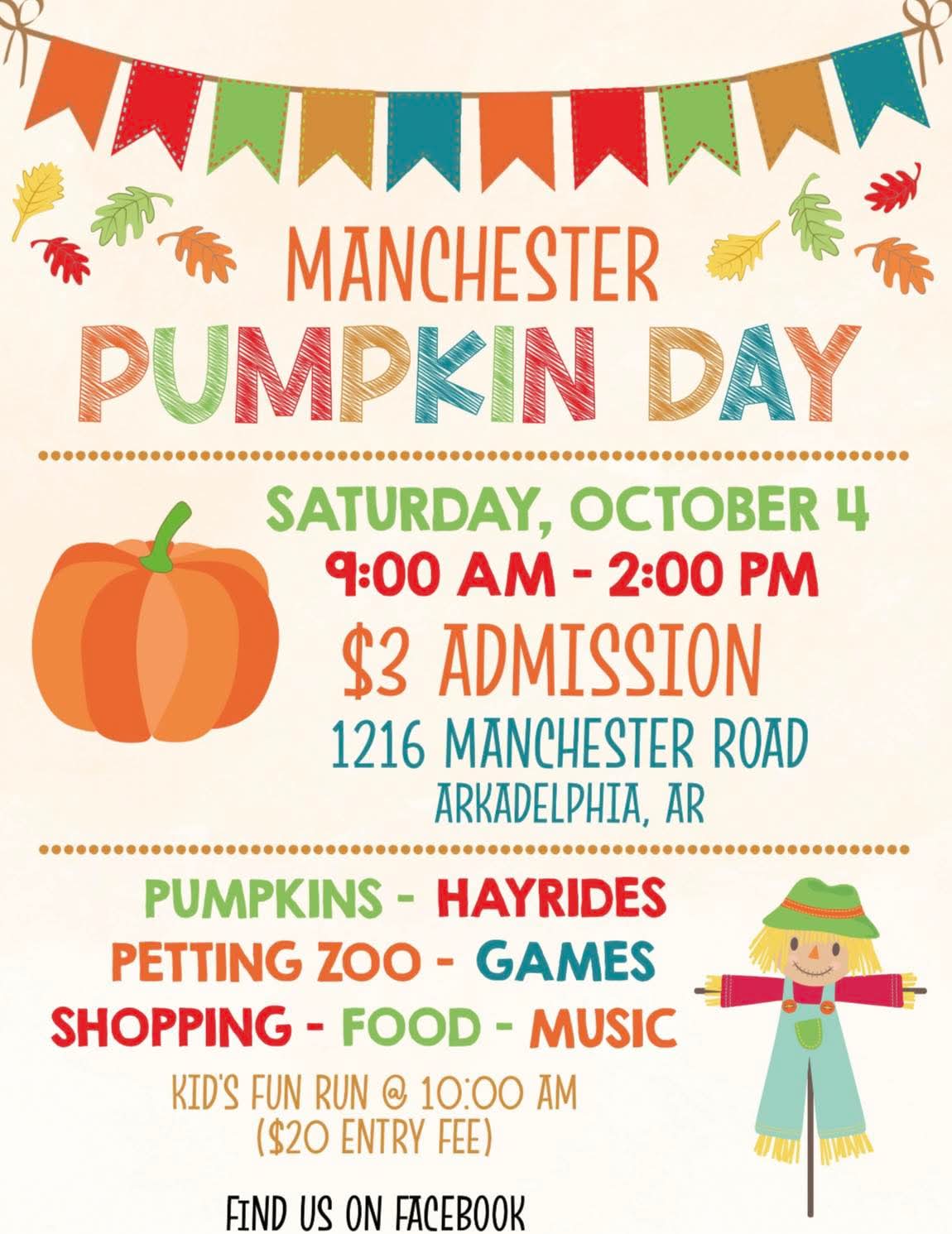 Manchester Pumpkin Day set for Oct. 4