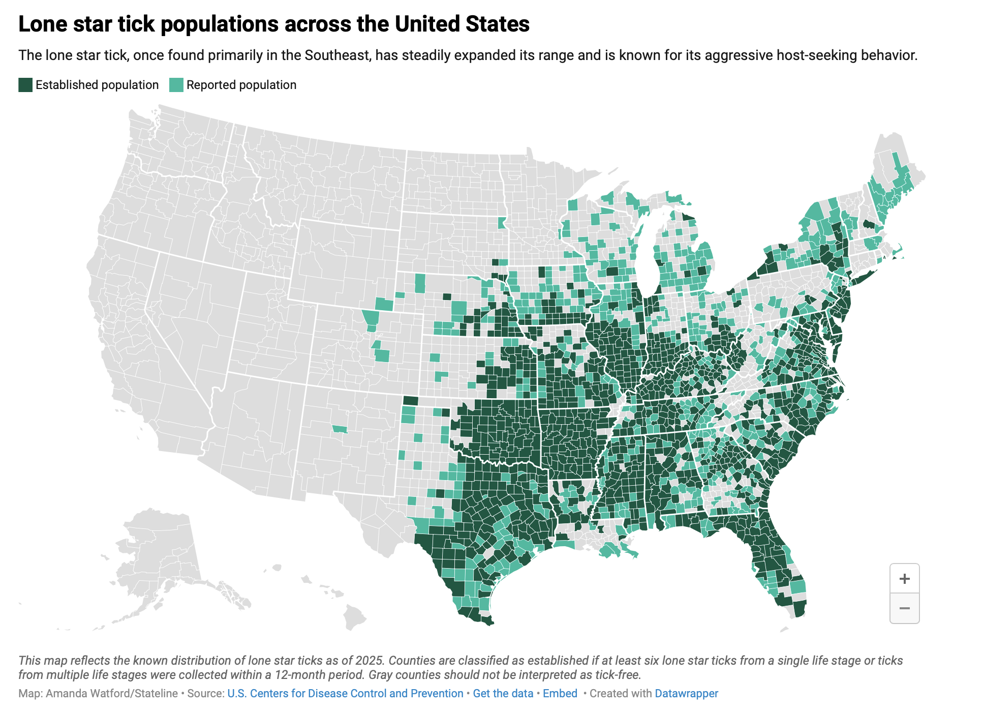 Stateline: Tick season is getting longer. So is the list of states trying to keep up.